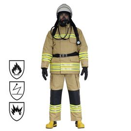 Traje material del bombero de Nomex, traje incombustible de la prenda impermeable del color de la marina de guerra