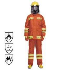 Cuello ancho delantero cerrado del doble del aislamiento de calor del traje del bombero de Nomex
