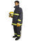 El diverso color Nomex IIIA de los azules marinos del traje del bombero del negro del tamaño hacia fuera acoda